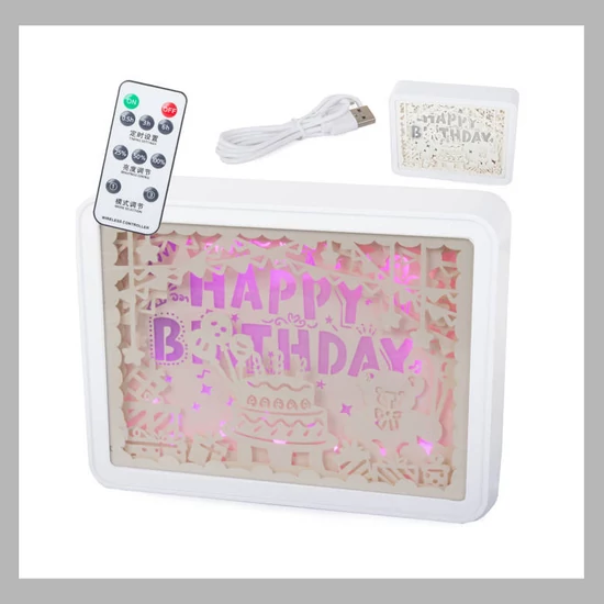 Éjszakai lámpa 3d színek rgb led távirányító érintéssel 24186