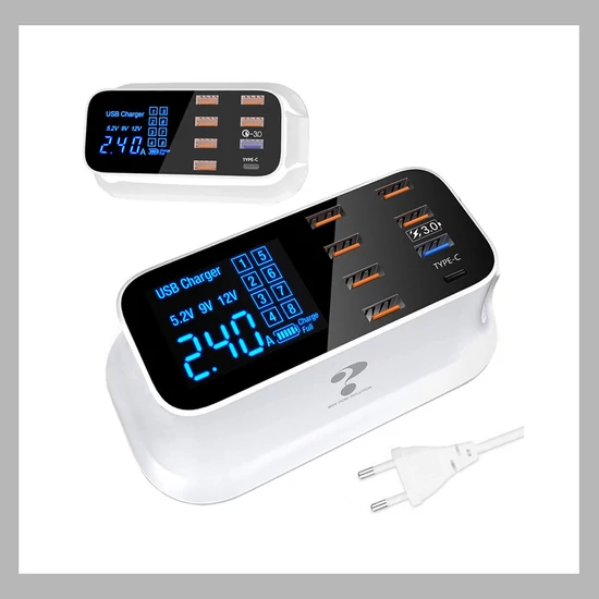 LCD telefontöltő 40W 06204