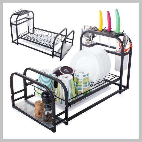 Edényszárító tálca állvánnyal 07131