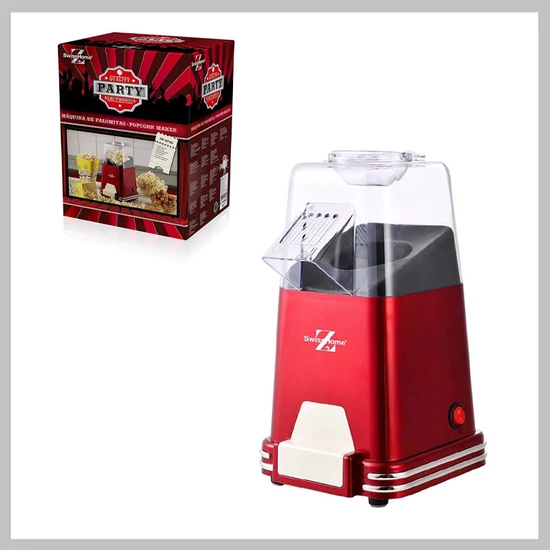 SwissHome pattogatott kukorica gép - forró levegős popcorn készítő ZT30726.5
