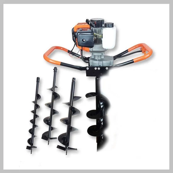 Boxer benzines talajfúró Földfúró 3 DB Fúrószárral 5.2 LE BX-121