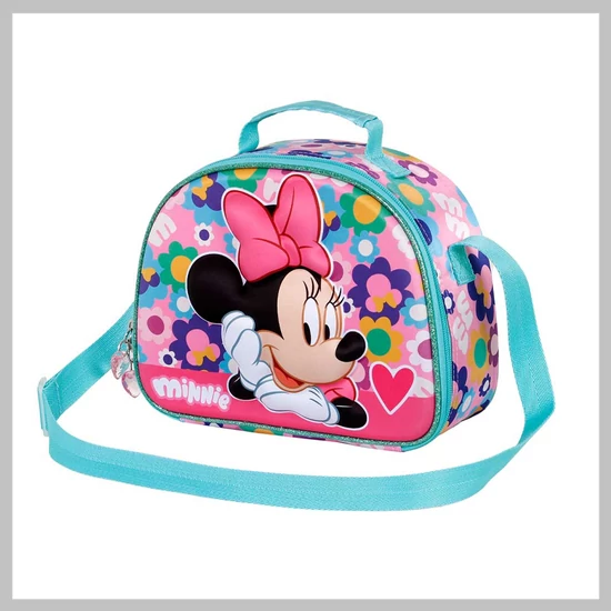 Minnie Mouse 3D ebédtáska, rózsaszín szives  ZT06449