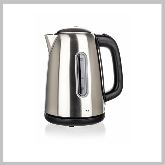 ACTIVER Rozsdamentes vízforraló ARLETTE 1,7 l, 1850-2200W, 360°-ban forgatható 14012025