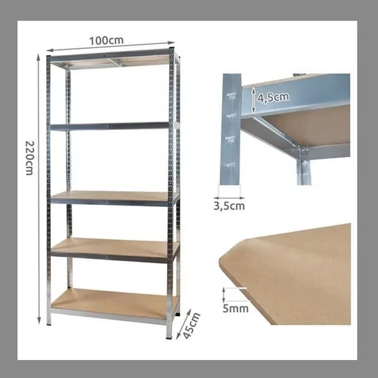 Fémpolc 5 részes G5POLCSZ