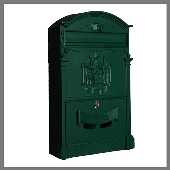 Postaláda 400x255x90mm, alumínium előlap, zöld HMB2540AG