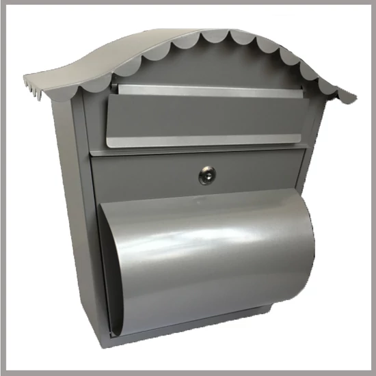 Postaláda 370x360x135mm acél porszórt, újságtartóval HMB3637