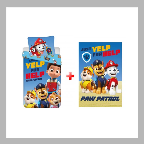 Mancs Őrjárat ágyneműhuzat és polár takaró szett JVL0102