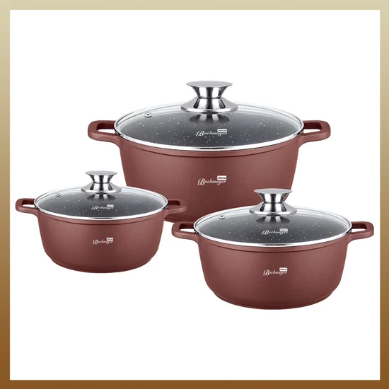 Bachmayer 6 részes márvány bevonatos edénykészlet BM7863