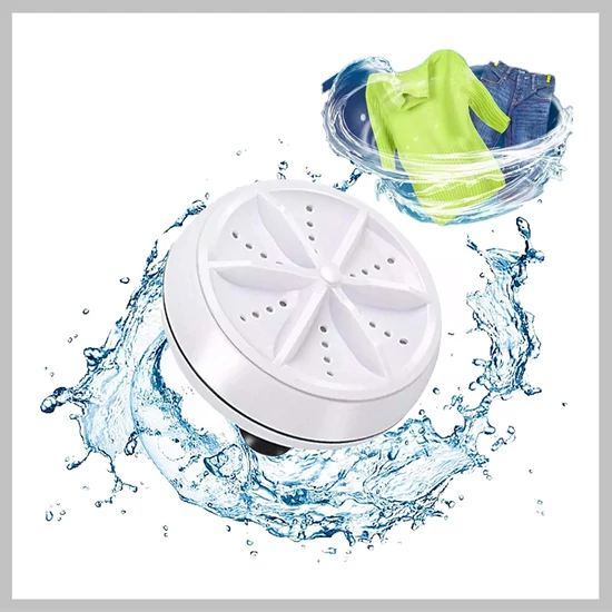 Mini USB mosógép forgó, ultrahangos - kádba, mosdóba helyezhető