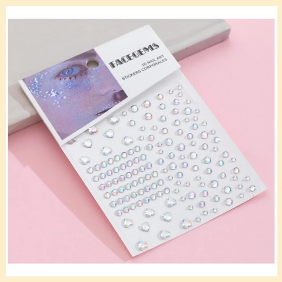 Szem és arc 3D strassz matricák ZTONT08