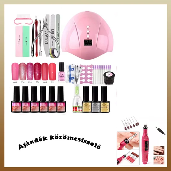 Lula Basic Körmös készlet AJÁNDÉK körömcsiszoló holm9676-ajandek