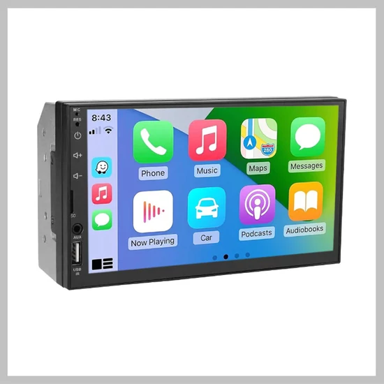 Techstar 7023C MP5 lejátszó, 2DIN, Apple CarPlay, Android Auto, HD LCD