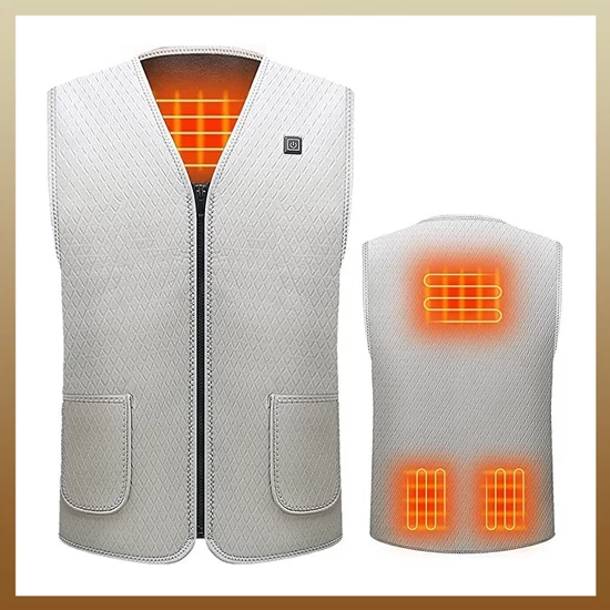 Amaz Lux fehér unisex fűthető mellény EU/XL holm3789