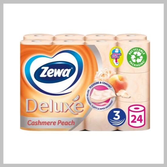 Zewa Deluxe 3 rétegű Toalettpapír 24 tekercs Barack 33547829