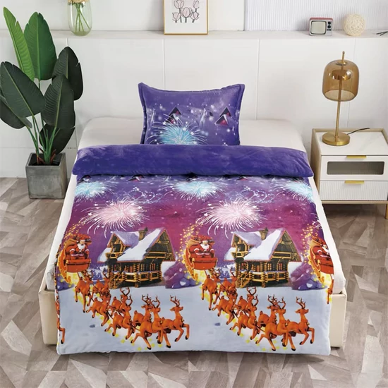 SANTA Karácsonyi mikroplüss pléd 150 x 200 santa150