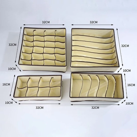 4 részes ruhatároló doboz szett holm8287