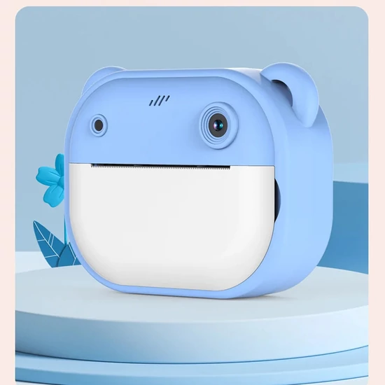 Gyerek digitális fényképezőgép azonnali nyomtatással, kék holm8471