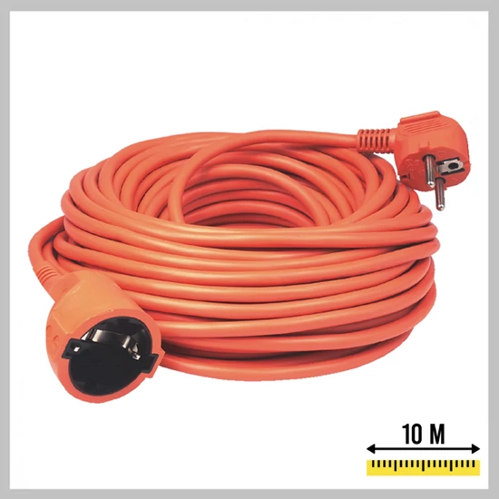 10 méter hálózati hosszabbító kábel piros
