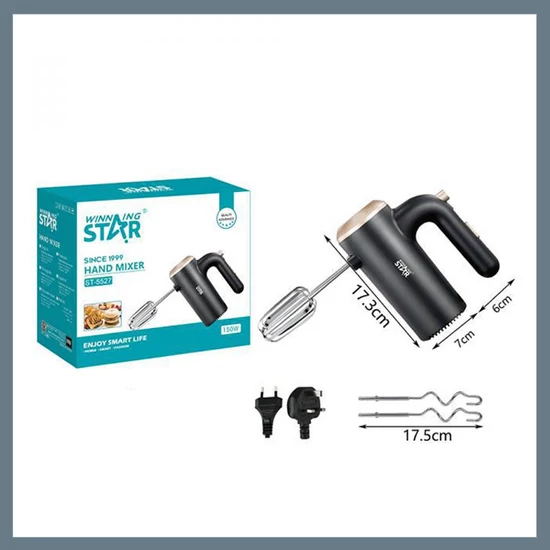 Winning Star Kézi keverő, tojásverő 5 fokozatú sebességgel 150W ST-5527