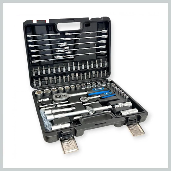 Hitman HA-0065, 123 Részes Krova Készlet Racsnis Villáskulcsokkal