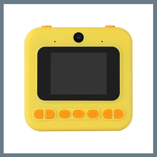 Gyerekkamera + nyomtató sárga holm6916