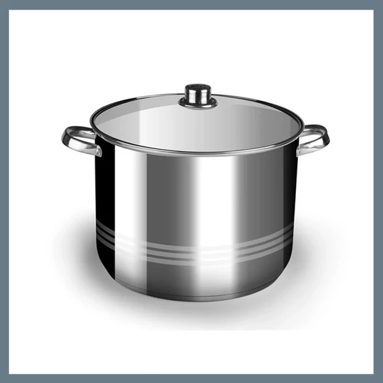 Perfect Home Rozsdamentes fazék 32cm + üvegfedő 19 literes 13973