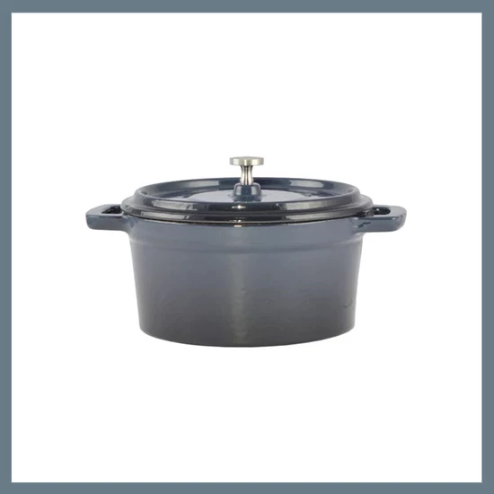 Perfect Home Zománcozott öntöttvas lábas mini 14 cm Acélkék 28110