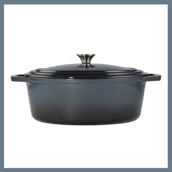 Perfect Home Zománcozott öntöttvas kacsasütő 32 cm Acélkék 92142