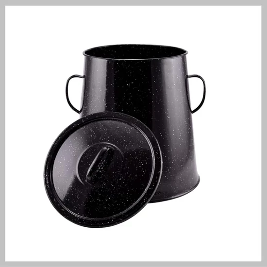 Perfect Home Zománcozott zsírosbödön 20 literes fekete 10459