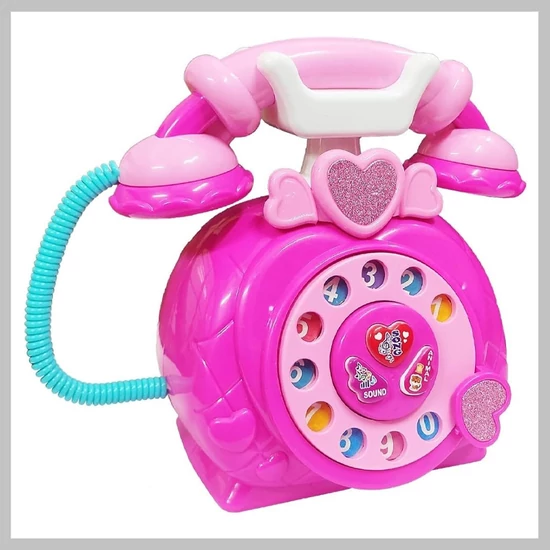 Rózsaszín játék telefon klasszikus kialakítással GYJ-004