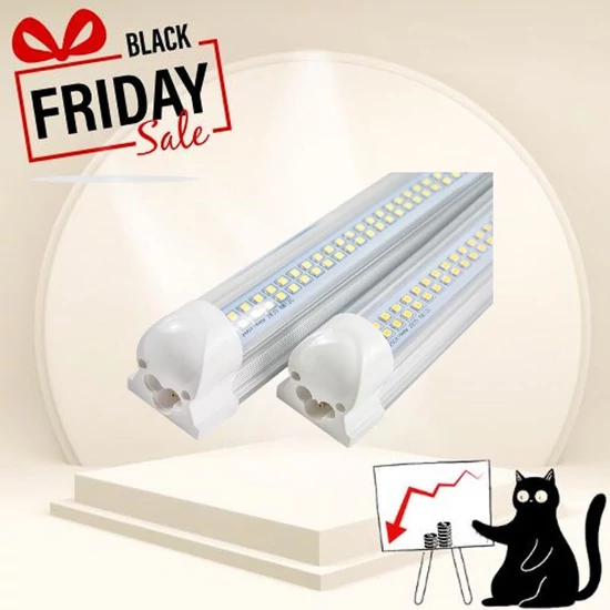 Falra szerelhető led lámpa fénycső 120cm - nem átlátszó  (T8) - BLACK FRIDAY