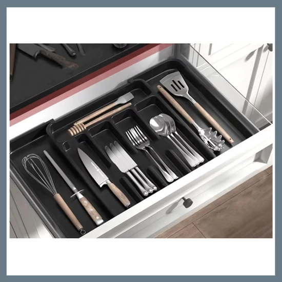 Ruhhy Műanyag fekete fiókbetét/rendszerező 24748