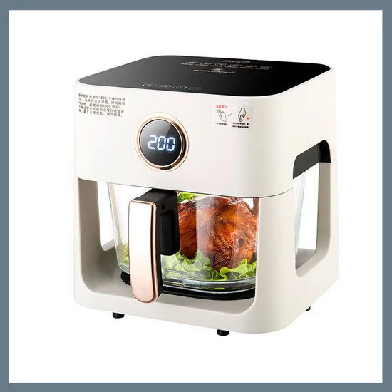 6 literes üvegkosaras fritőz, fehér holm8551