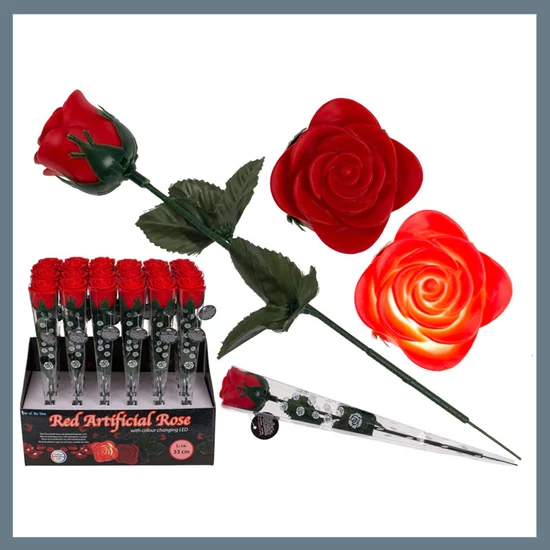 Színváltós LED Rózsa 1db 260018