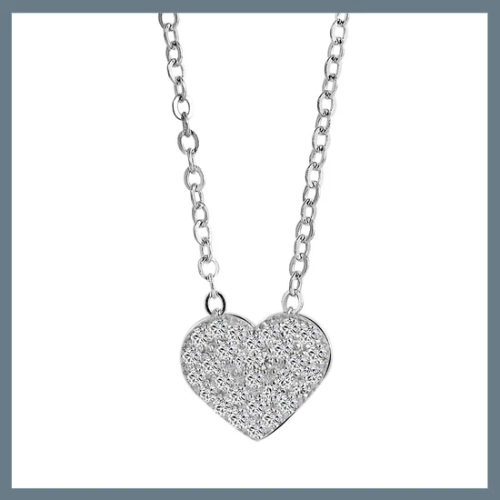 Sterling ezüst nyaklánc szív medállal 5350044