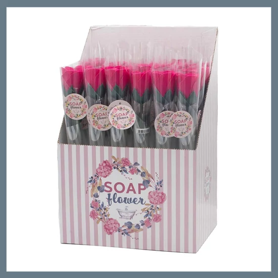 Rózsa alakú szappanvirág 4+1db RRSF-07a