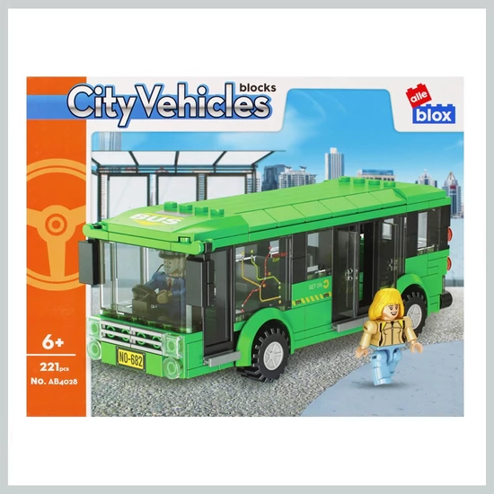 Építőjáték -  Zöld városi busz 525220