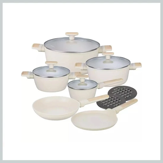 Klausberg 12 részes edénykészlet KB-7833 fehér-bézs