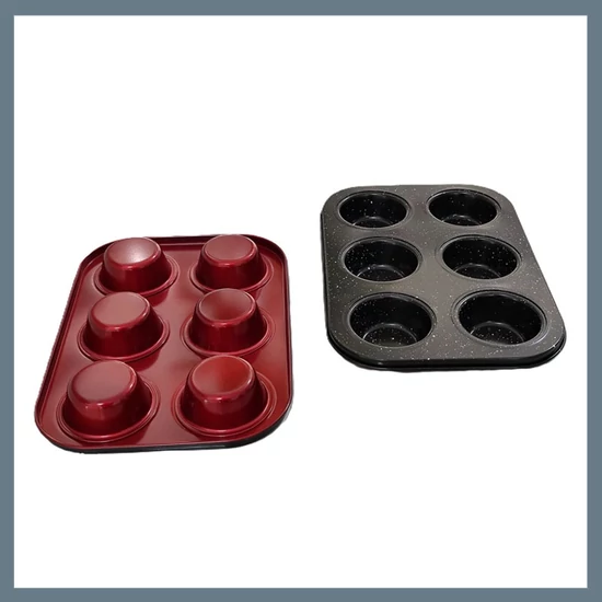 Perfect Home Metal Red Line Muffinsütő 6 db-os 19127