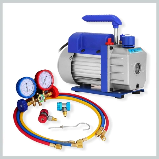 Hitman HA-2265 Vákuum Szivattyús Klíma Ellenőrző és Töltő Egyfokozatú Készlet