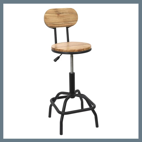 Állítható magasságú bárszék, nyers fa minta HD7600