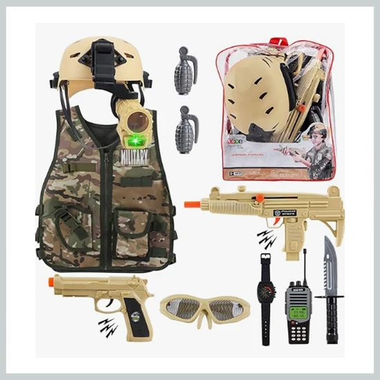 Katonai készlet sisakkal 038084