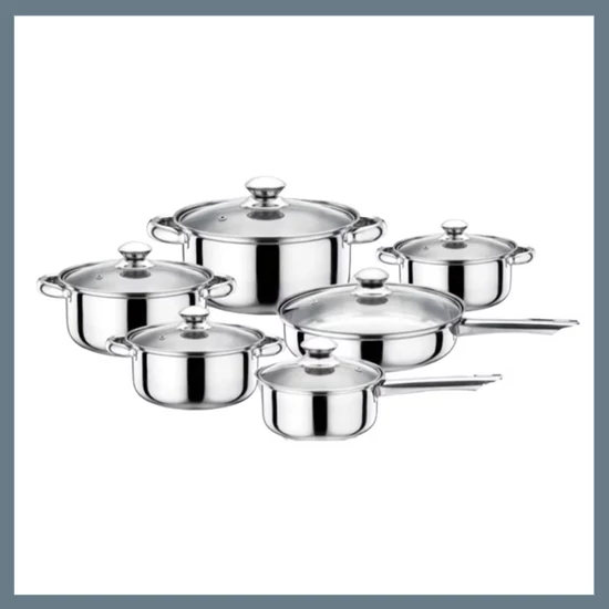 Stahlman rozsdamentes edény szett, 12 részes ST-401