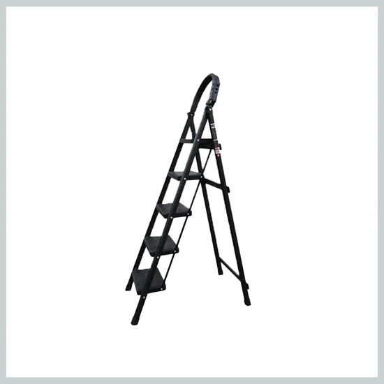 5 fokos háztartási létra, fekete SLH1398