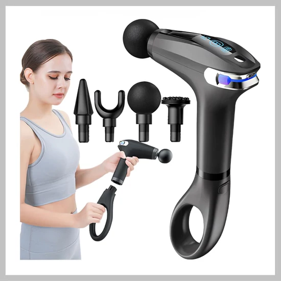 USB masszázspisztoly 4 fejjel, 8 fokozatú 24577_CZ