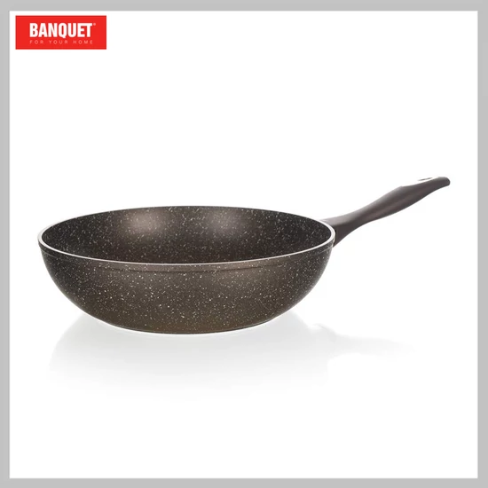 BANQUET WOK serpenyő tapadásmentes bevonattal PREMIUM sötétbarna 28 x 7,8 cm 40055158
