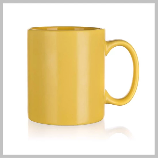 Kerámia bögre MAT 350ml, sárga 60210302