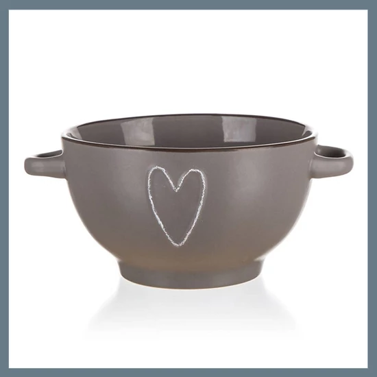 BANQUET HEART kerámia tál, 660 ml, barna 60221526B