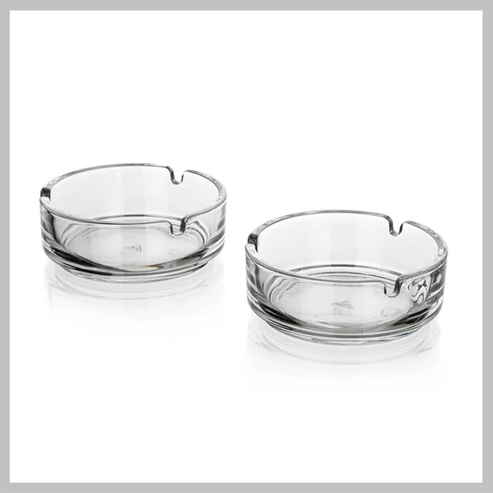 Átlátszó üveg hamutartó 10 cm, 2 db 59AT10621