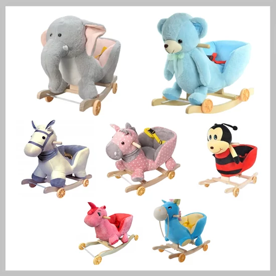 LOKA zenélő hintaszék gyerekeknek többféle aranyos állatka  LOKAZE